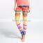 colorful printing fitness yoga leggings , always cotton leggings for woman