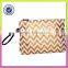 polyester with paper straw clutch bag