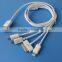 40cm white 3 in 1 usb multi charger cable