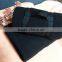 black polar fleece travel blanket with antipilling nylon handle