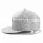 Leather patch luxury gray 100% wool snapback hat 6 panel wool cap