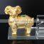 2016 latest gold sheep figurines crystal business souvenirs