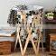 High quality round home foldable laundry storage basket with wood