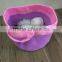 Handmade Crochet Basket, wood folding basket