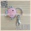 Cheap Price Crystal Jewely Pink Silver Metal Fish Key Ring