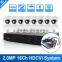 Waterproof 16 Channel 1080P HDCVI Camera Max 500M Distance With 16Ch CVI DVR Kit CCTV System With 16PCS Dome IR Camera Outdoor