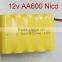 1.2V 400mah AA Ni-Cd rechargeable battery pack 4.8V AA 600
