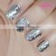 Custom rainbow silver foil nail wraps holographic metallic nail stickermanufacturer