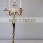 5arms Tall wedding crystal globe candelabra centerpiece,candle holder for wedding table centerpiece,wholesale candelabra wedding