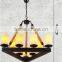 metal hanging pendant light stairs pendant light with alabaster shade in E27*9 light home decor/Gallary/coffee bar/shopping mall