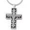 SRP8364 Jesus Cross Pendant with Micro CZ Paved Cremation Jewelry Stainless Steel Memorial Pendant