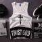 Adult Loose Fit Cotton Printing Vest for Men