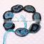 Medium Size Fashion Black & Blue Faceted Agate Stone Druzy Beads, Slice Agate Gem stone Connector Loose Beads For Jewelry Design