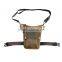 Boshiho vintage real leather travel pouch bum bag hip