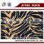 Tiger stripes pattern China Textile yellow black shining flocking Furniture Sofa Fabrics