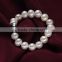 11-12mm AA potato shape white nice morden design freshwater river pearl bracelet
