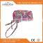 Hot selling cotton fancy quilted trendy zip cell phone sling bag