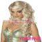 High quality long wavy blonde mermaid costume wig