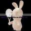 Hot selling funny polyresin bobblehead rabbit figurine sex cartoon figurine