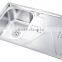 new design matt finished single bowl with drainer board for southeast asian market