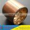 Bimetal material steel bronze bush CuSn9Pb2Zn2 UF850 plain bush 3100120 bi-matail bucha,bi metal steel copper UF850 bush sleeve