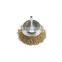 Twisted Cup Brass Coated Wire Industrial Brush