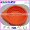 Multifunction silicone camping folding bowl