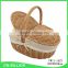 Hot sale new insulated willow picnic basket empty