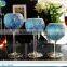 chinese lanterns mosaic goblet long stem glass candlestick holders with low price