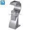 Stainless steel and wooden ashtray bin for hotel lobby