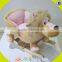 2017 New design bear baby wooden rocking horse animals wholesale cheap kids wooden rocking horse animals with music W16D096