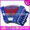 Most popular children gift toy wooden musical piano accordion for sale W07K006B