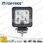 Long Lifespan Square Led Work Light Aluminum Plastic Housing Agricultural Driving Lamp
