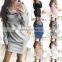 Women Casual Long Sleeve Dress Bodycon Evening Party Loose Sweater Mini Dress
