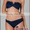 Special nice halter design nylon spandex bandeau bikini swimsuits.