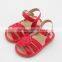 Summer handmade PU leather sadals funny kids squeaky shoes 2017