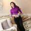 custom nice quality chantilly formal slim fit office blouse for lady wholesale