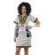 Walson Sexy tight national wind high elastic printing package hip zipper dress of women