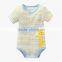 2017 summer new born baby rompers stripe animals pattern kids infants one-piece jumpsuit