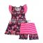kids clothes 2017 floral print stripe outfits toddler girl clothing cotton baby clothes
