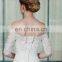 ED Elegant Off Shoulder Beaded Lace Appliqued Tulle A Line Women Wedding Dress