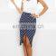 Latest Skirt Design Pictures For New Style Women Short Skirt In Navy Stripe