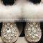 Aidocrystal factory price Handmade shiny rhinestone boots new design women best warm winter boots shoes