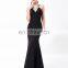 Grace Karin Floor Length Beads Formal Gown Black Bodycon Long Evening Dresses CL6157