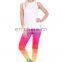 Triangles rainbow tights muscle gym sexy custom pattern wholesale fashion slim running workout fancy printed leggings for woman