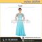 Long Floor Touch Party Wear Prom Dress For Ladies With Simple Embroidery Design 6536