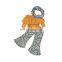 Off Shoulder Top And Bell Bottoms Kid Clothes Set Girls Baby Girls' Clothing Sets