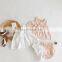 A0143# Newborn Clothes Set 2020 Summer Baby Cotton Sleeveless Wooden Ear Top + Lantern Bread Pants Baby Girl's Two Piece Suit