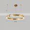 Wholesale shiny gold chandelier creative led pendant light for hotels high lumen hanging lamps acrylic hanging ceiling lights