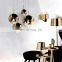 Modern Decorative Gold Glass Mirror Ball Pendant Lighting For Living Room